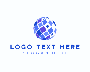 Core - Tech Mosaic Sphere logo design