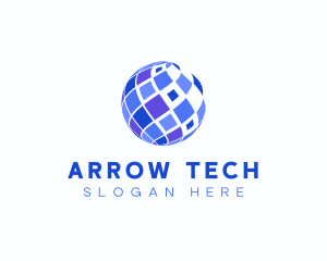 Tech Mosaic Sphere  logo design