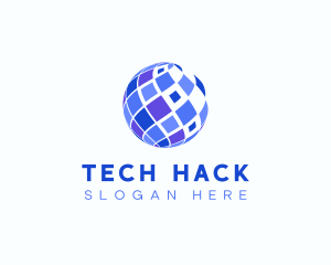 Tech Mosaic Sphere  logo design