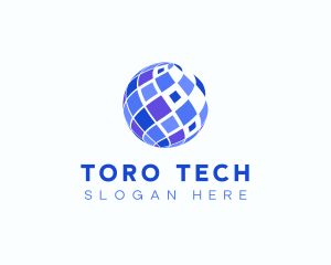 Tech Mosaic Sphere  logo design