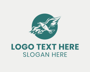 Animal Trainer - Soaring Flying Eagle logo design