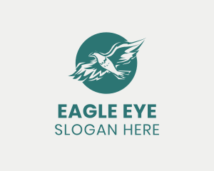 Soaring Flying Eagle logo design