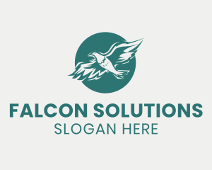 Soaring Flying Eagle logo design