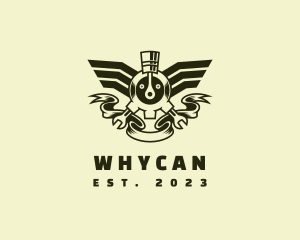 Wing Piston Wrench Automobile logo design