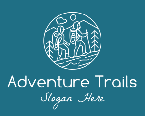 Outdoor Hiking Adventure  logo design