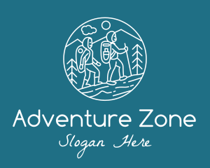 Outdoor Hiking Adventure  logo design