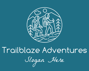 Hiking - Outdoor Hiking Adventure logo design