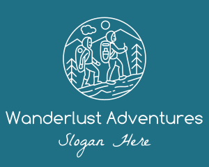 Outdoor Hiking Adventure  logo design