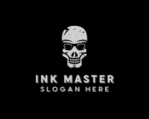 Tattooist - Cool Sunglasses Skull logo design