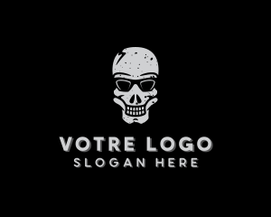 Heavy Metal - Cool Sunglasses Skull logo design