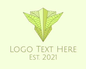 Organic Products - Natural Leaves Badge logo design