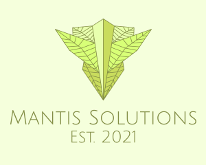 Mantis - Natural Leaves Badge logo design