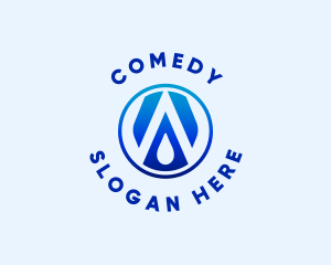 Clean - Water Droplet Letter W logo design