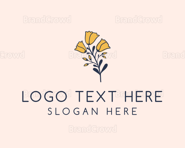Organic Botanical Flower Logo