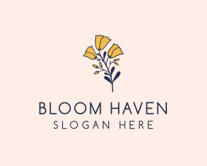 Organic Botanical Flower logo design