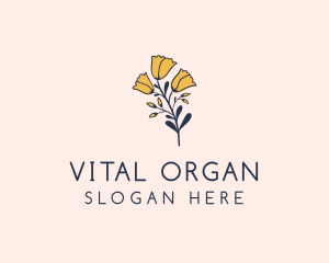 Organic Botanical Flower logo design