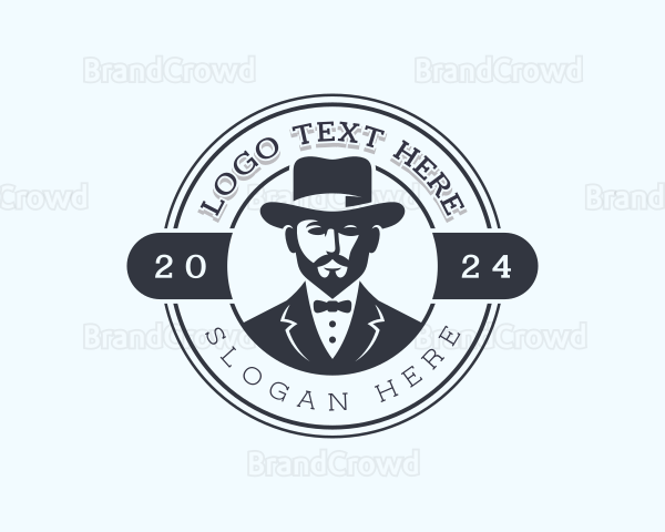 Grooming Man Tailoring Logo