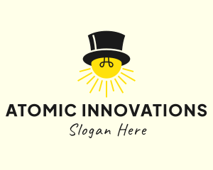 Top Hat Light Bulb logo design