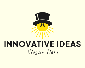 Top Hat Light Bulb logo design