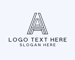 Letter A - Structure Builder Engineer Letter A logo design