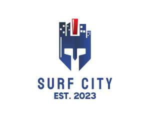 Blue City Helmet logo design