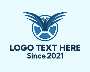 Football - Football Hawk Emblem logo design