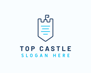 Castle Fortress Note logo design