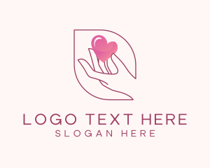Donation - Love Hand Charity logo design