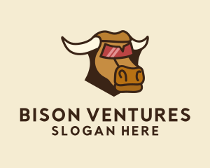 Bison - Wild Bison Horn logo design