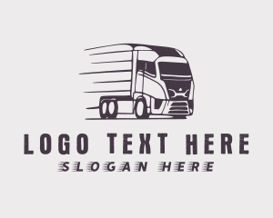 Delivery - Trailer Truck Logistics logo design