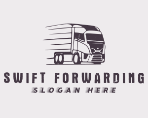 Trailer Truck Logistics logo design