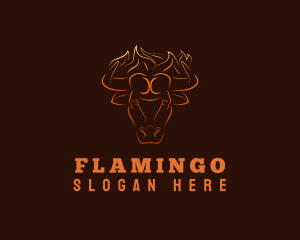 Livestock - Fire Buffalo Horn logo design