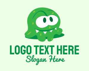 Slime - Green Monster Mascot logo design