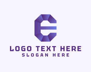 Letter E - Digital Network Cyber Tech logo design