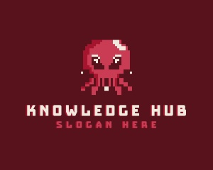 Collectibles - Pixel Octopus Animal logo design
