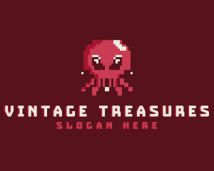 Collectibles - Pixel Octopus Animal logo design