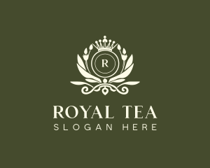 Floral Royal Crown logo design