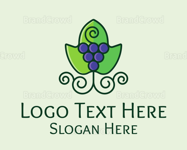 Organic Grape Wine Logo