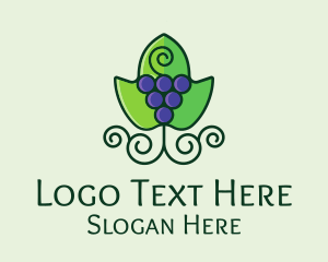 Beverage - Organic Grape Wine logo design