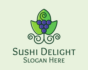 Organic Grape Wine  logo design