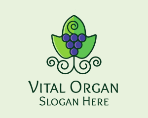 Organic Grape Wine  logo design