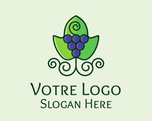 Organic - Organic Grape Wine logo design