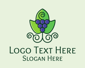 Alcoholic - Organic Grape Wine logo design
