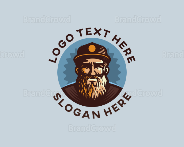 Old Man Cartoon Logo