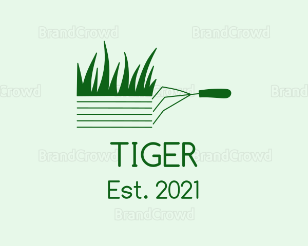 Green Garden Rake Logo
