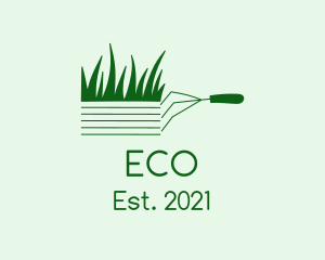 Lawn Maintenance - Green Garden Rake logo design