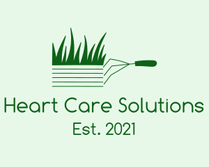 Green Garden Rake  logo design