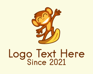 Surf - Surfing  Monkey Mascot logo design