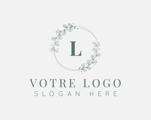 Wreath - Natural Organic Letter logo design