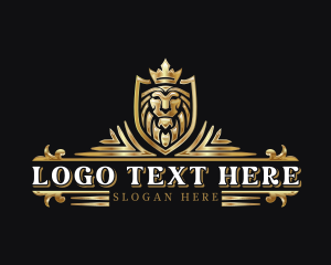 Hunter - Lion Head Monarchy logo design